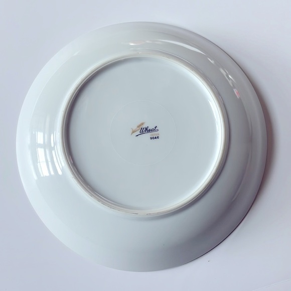 Mid-Century Fine China Porcelain Soup Bowls Japan Wheat Pattern 9046 Tan Golden - Picture 6 of 11